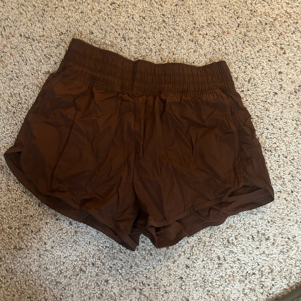 PINK active brown shorts